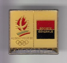 RARE PINS PIN'S .. OLYMPIQUE OLYMPIC ALBERTVILLE 92 SOCIETE GENERALE LA POSTE~17
