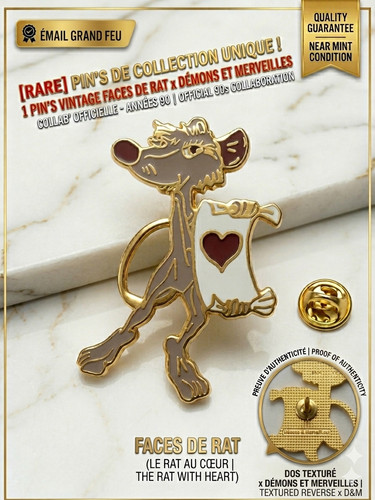 Pin vintage faces rat - "faces,