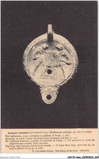 AICP1-ASIE-0053 - lampe romaine - gladiateurs protégés par des boucliers