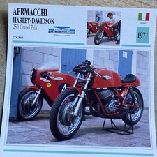 Aermacchi Harley Davidson 250 GP 1971 carte moto collection Atlas Italie