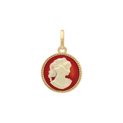 Pendentif forme ronde camée - forme, ronde"camée