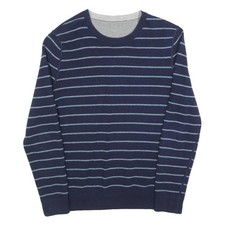 Jersey Homme Bleu Rayé Col