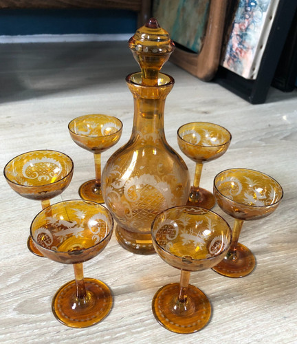 Beau service liqueur - liqueur, cristal