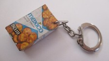 Porte clé, années 60, Paquet 3D cracker apéritif MEXICO BELIN