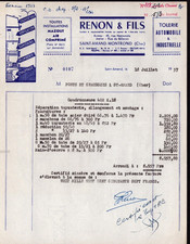 SAINT-AMAND-MONTROND (18) Atelier TOLERIE AUTOMOBILE / GOUDRONNEUSE "RENON" 1957