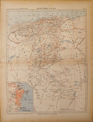 Carte geographique 1883 - de,