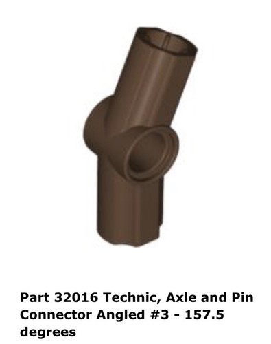 Lego 32016 brown - 1x,