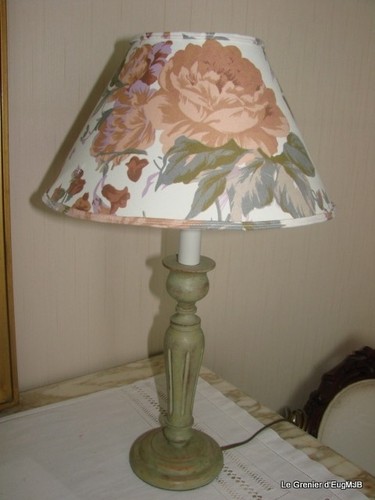 Lampe salon bois patiné - de, et
