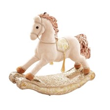 Figurine de cheval en peluche, ornement en mousse, statue de cheval à bascule,