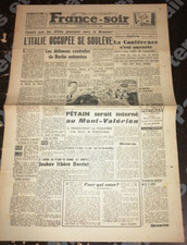 WW2 GUERRE 39 45 FRANCE SOIR