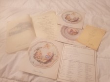 Menus de l'Achille Lauro(3) décor polychrome,1 menu Lunch du 30 juin 1985+1 parc