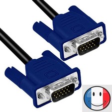 Câble VGA 1,3m Male / Male pour Ecran PC Moniteur TFT Vidéo Projecteur DB15
