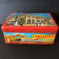 Boîte Vide Métal Cantaloup Catala Tourons Confiserie Vintage Collioure Perpigna