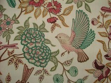 Tissu Rideau En Coton Fleuri