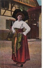 Carte postale ancienne old postcard ALSACE alsacienne TRACHT écrite 1919