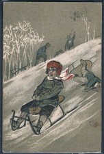 W030 WINTER SPORTS CHILDREN SLED SLEDGE SNOW Embossed