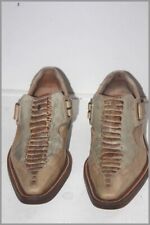 NEW ROCK Mocassins Cuir Imprimé Reptile Bicolore T 40 TBE