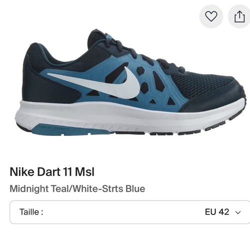 Nike dart taille 42 - 11,