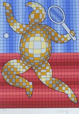 Victor Vasarely Tennis Lecteur