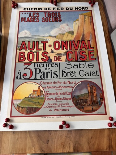 Affiche ancienne chemin - chemin, fer