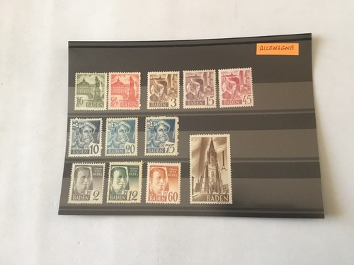 Timbres allemagne baden 12 - allemagne, .