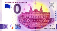 98 MONACO Casino de Monte-Carlo, 2025, Billet Euro Souvenir