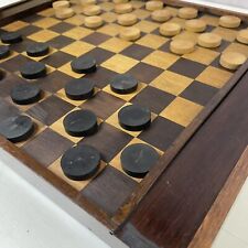Jeu de dames ancien en bois