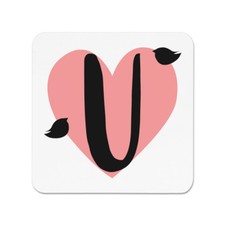 Lettre U Cœur Alphabet Magnétique De Frigo - Saint Valentin