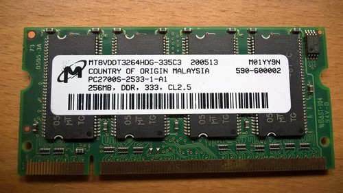 Lot barrettes 256mb - de,