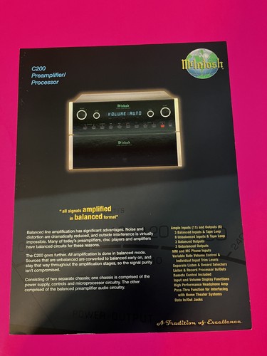 Mcintosh c200 preamp color - preamp,