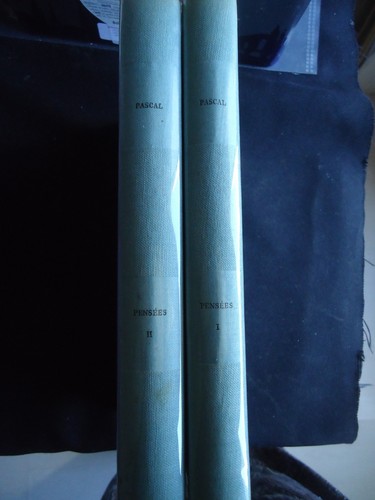 Pensées pascal 2 tomes - de,