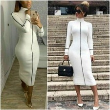 Robe Tube Tricotée Rayée