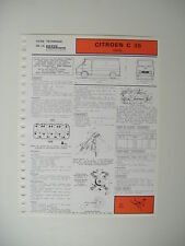 fiche technique RTA  CITROËN C 35 diesel