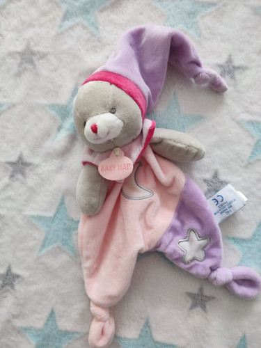 Doudou chat ours plat - chat,