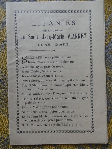 Image pieuse double - pieuse, litanies