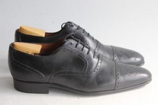 J.M Weston chaussures homme cuir noir Derbies T 7D (43953)