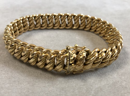 Superbe bracelet gourmette - gourmette, or