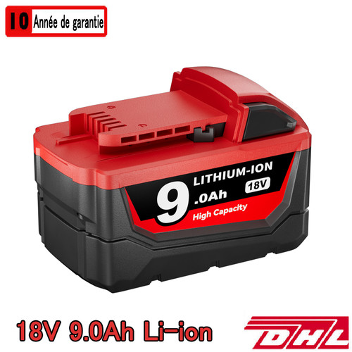 9ah pour batterie milwaukee - pour,