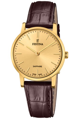 Montre femme festina brun - festina, brun/or