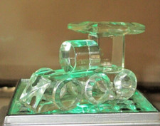 Figurine Locomotive cristal taillé superbe petit bibelot de collection vintage