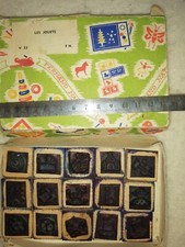 Boîte 15 tampons NATHAN anciens scrapbooking LES JOUETS école loisirs dessin