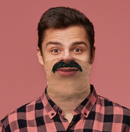 Drôle visage avec épais - drôle,
