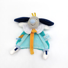 Doudou plat chien gris bleu