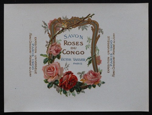 1900 etiquette savon roses - 1900,
