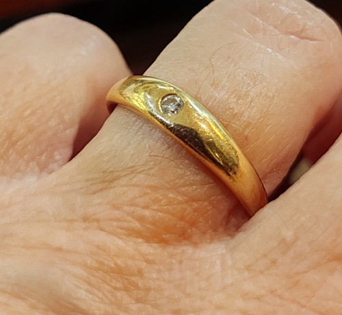 Bague jonc jaune - jaune, 18