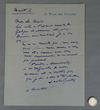 Las lettre autographe signée - las,