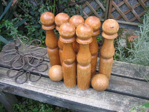 Ancien jeu quilles bois - en,