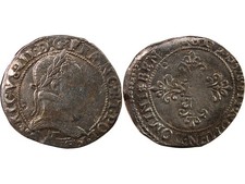 HENRI III - 1/2 FRANC AU COL