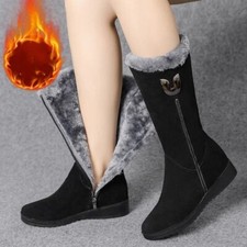 Bottes en fourrure pour femme, chaussures d'hiver chaudes en peluche, de qualité