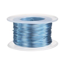 Fil Alu 0.8mm 98.5ft anodisé pour bijoux DIY, bleu acier